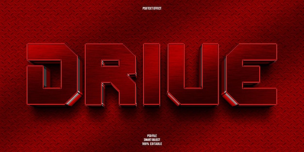 Drive 3D editable text effect