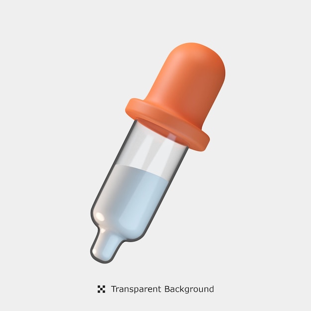 Druppelbuisje 3d pictogram illustratie