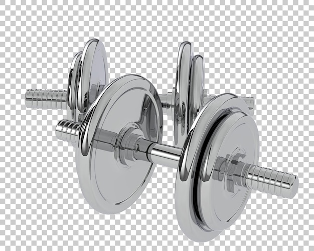 Dumbbell on transparent background 3d rendering illustration