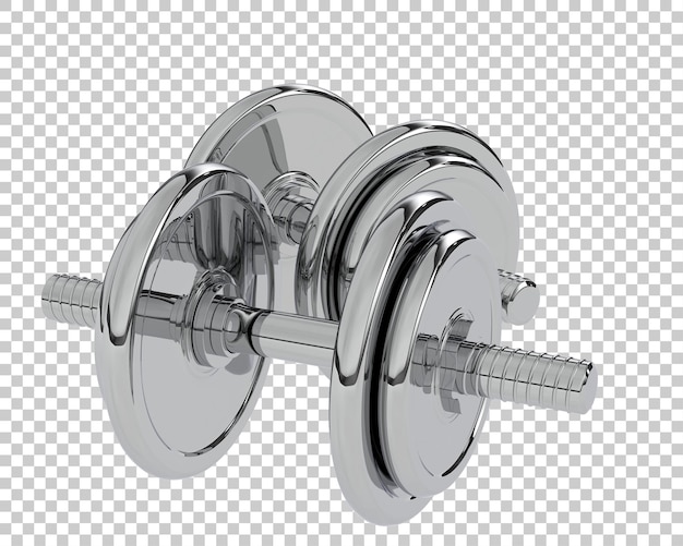 Dumbbell on transparent background 3d rendering illustration