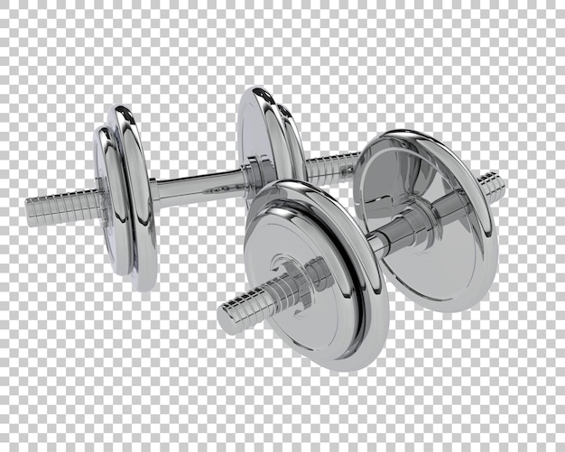 Dumbbell on transparent background 3d rendering illustration