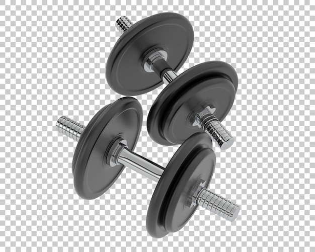 Dumbbell on transparent background 3d rendering illustration