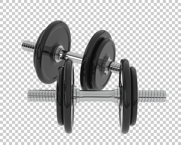 Dumbbell on transparent background 3d rendering illustration