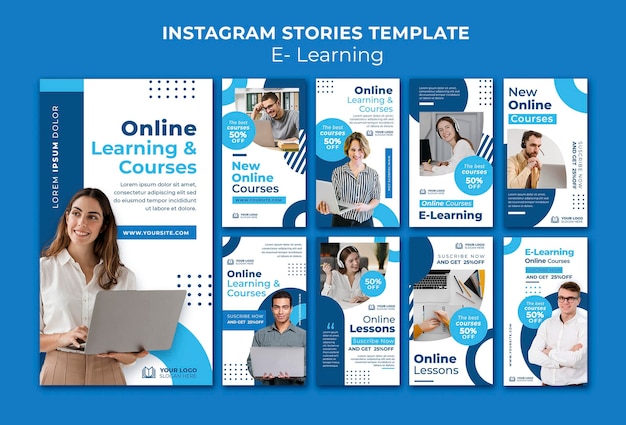 E-learning insta story design template