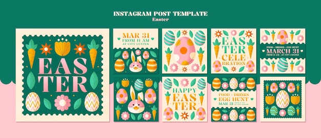 PSD easter template design