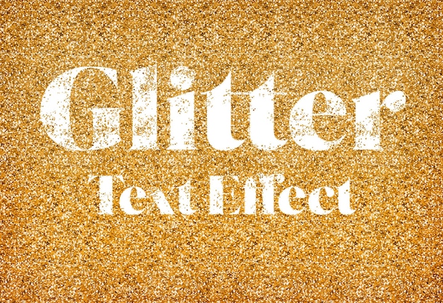 Editable Glitter Text Effect