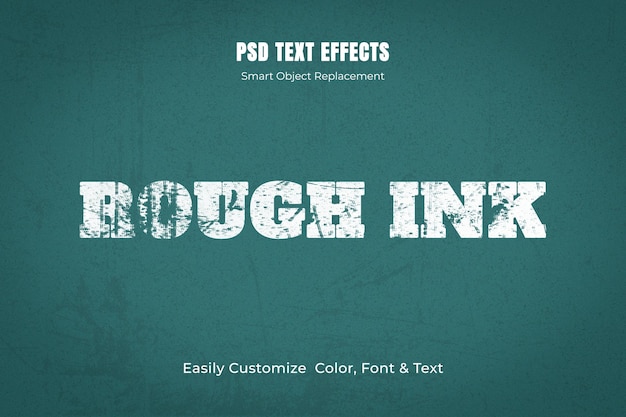 PSD editable grungy text effect