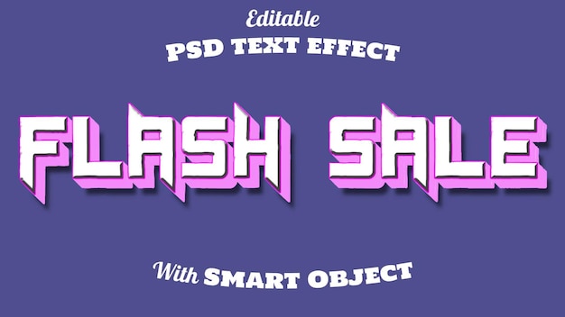 PSD editable psd text effect with smart object simple pink white