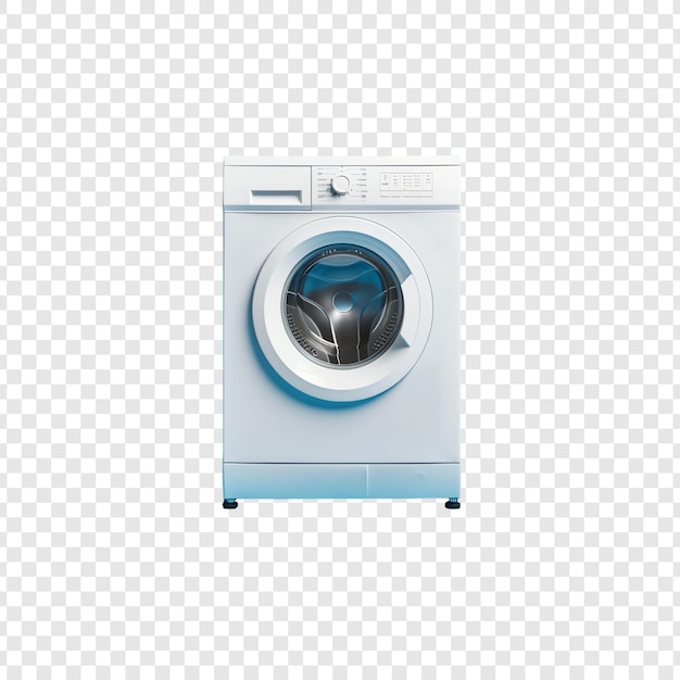 een wasmachine met een blauwe glazen lens