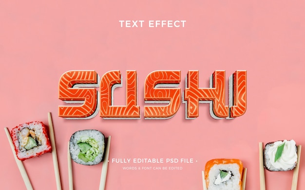 Efekt tekstowy sushi