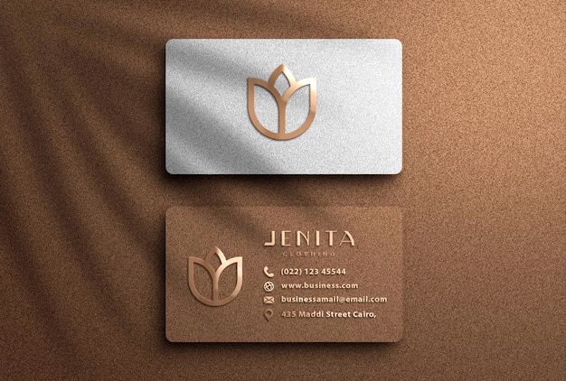 Elegant and modern business card mockup