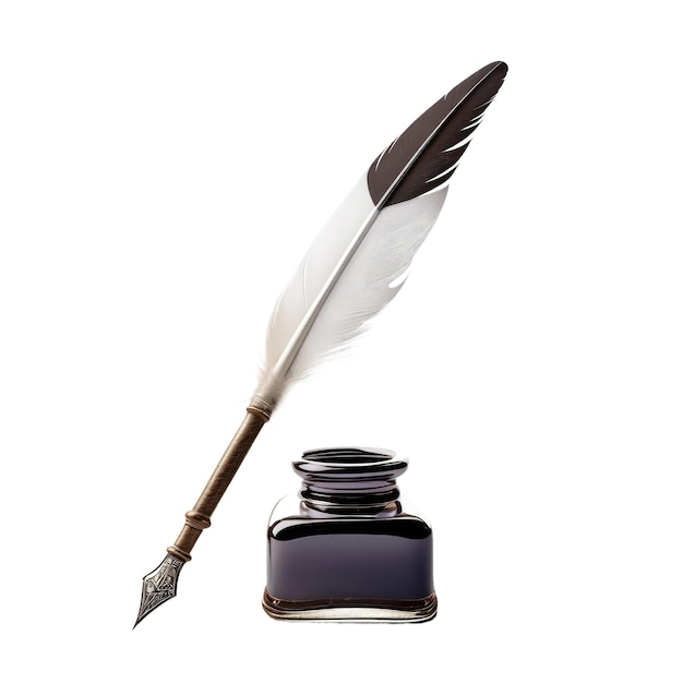 PSD elegant quill pen ink