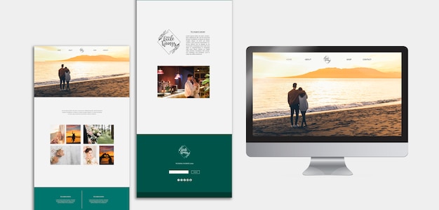 PSD elegant website templates for wedding