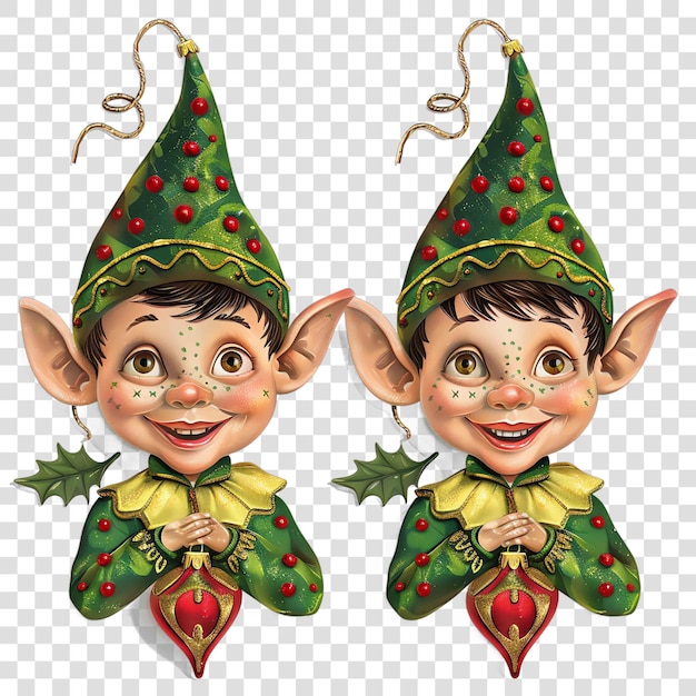 Elf Ornaments świąteczna ilustracja tła