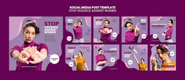 Elimination of violence against women instagram posts