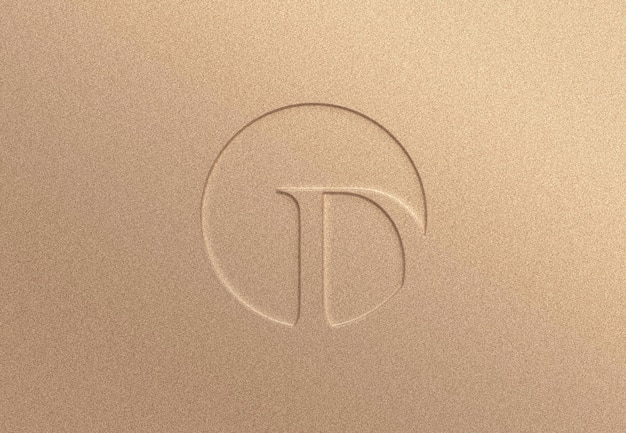 Embossed logo mockup