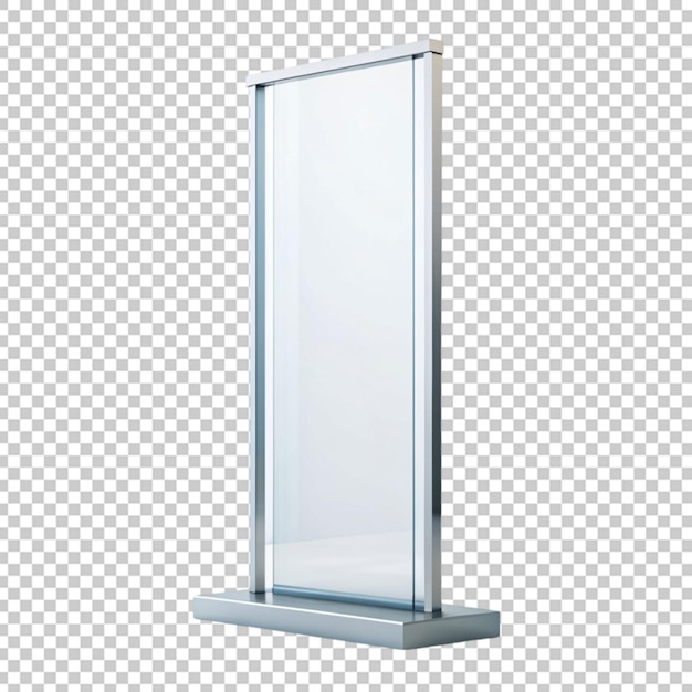 Empty glass trophy award