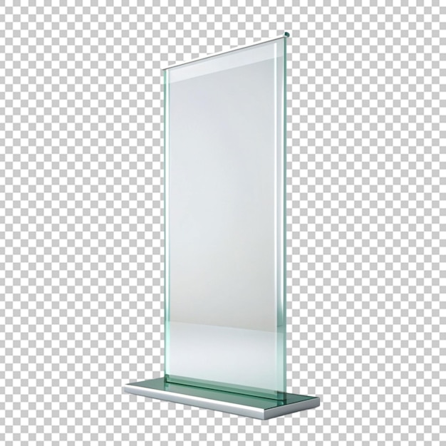 Empty glass trophy award