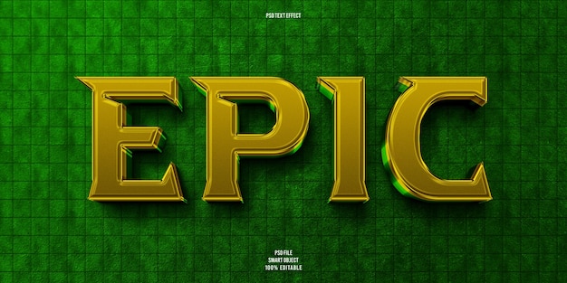 Epic 3D editable text effect