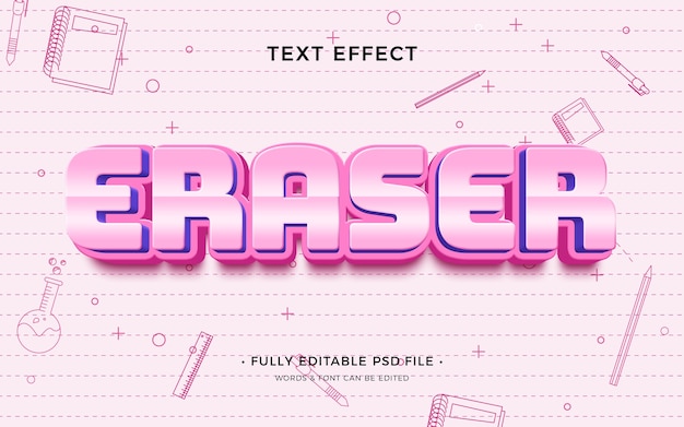 PSD eraser text effect