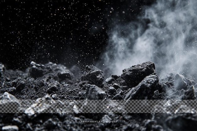 Ethereal Black Stone Dust Particles in HighResolution