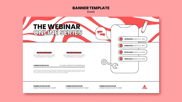 Event online webinar banner template