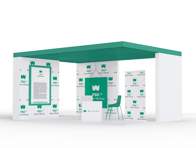 PSD exposition stand mockup