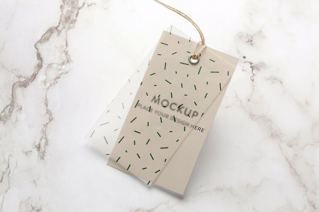 Fabric clothing labels mockup