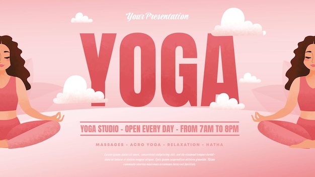 PSD facebook yoga lesson flyer template