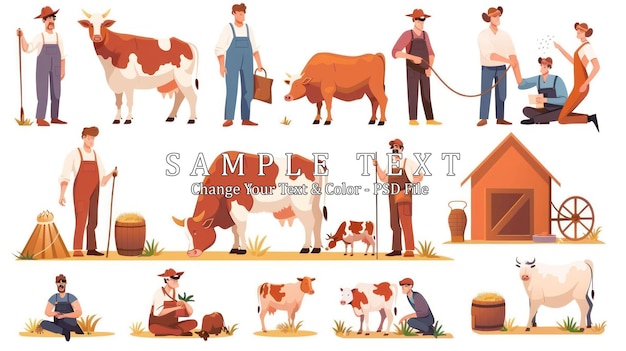 PSD farm life illustration