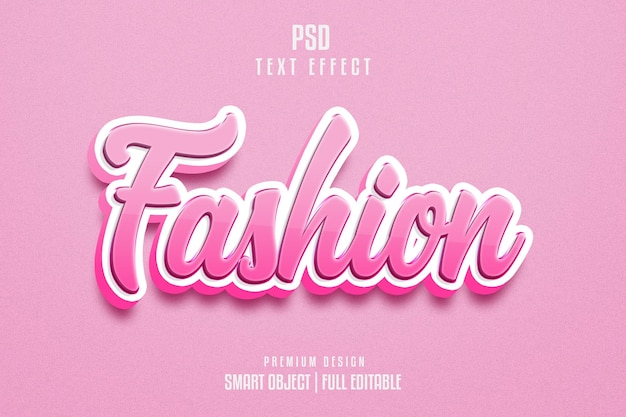 PSD fashion 3d text effect template