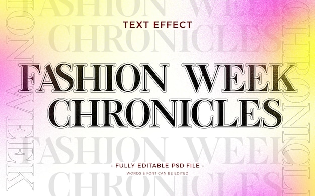 PSD fashion magazine text effect