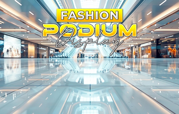 PSD fashion product podium display background