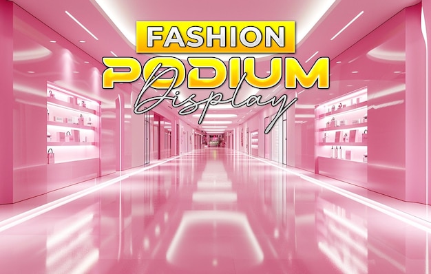 PSD fashion product podium display background