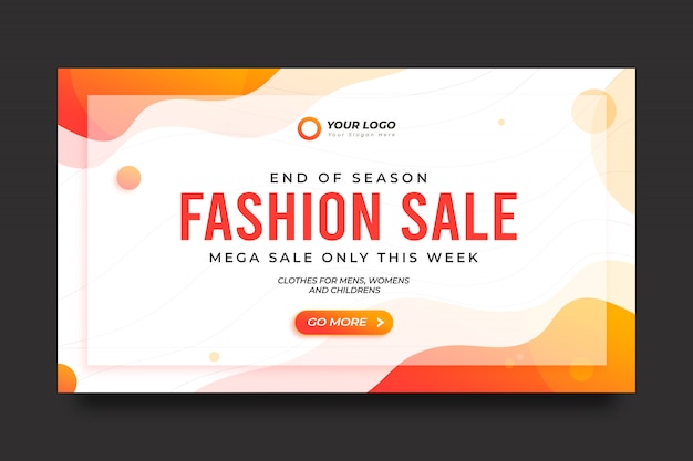 PSD fashion sale banner template