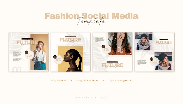 PSD fashion sale social media banner and instagram post template