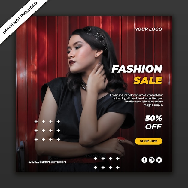 Fashion sale social media post template