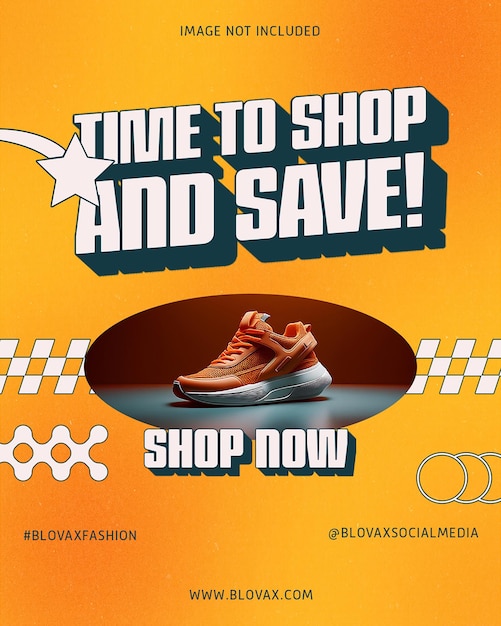 Fashion Shoes Sale Promotional Design for Social Media and Instagram Post Template PSD