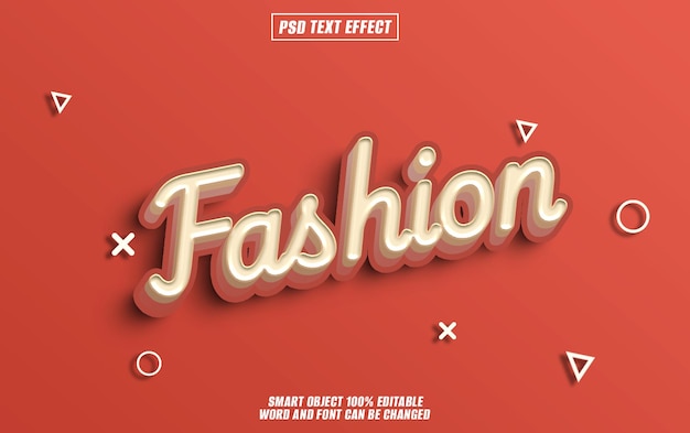 PSD fashion text effect font editable typography 3d text