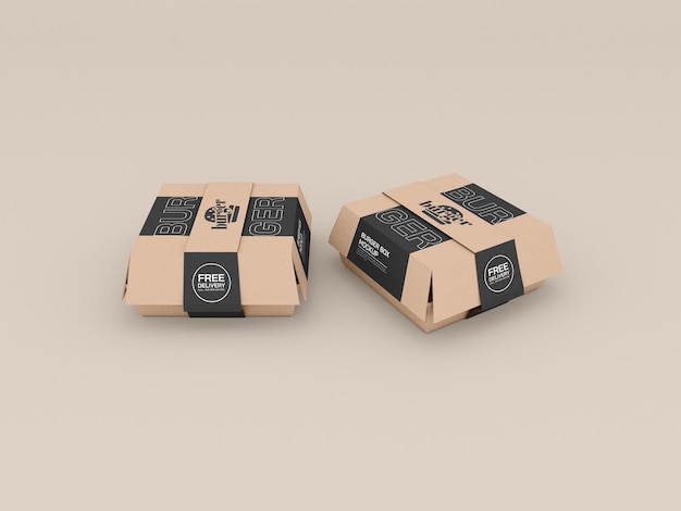 Fast food containers mockup