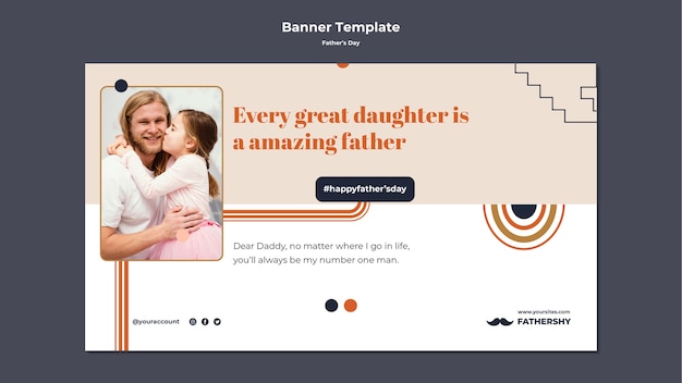 Father's day banner template design