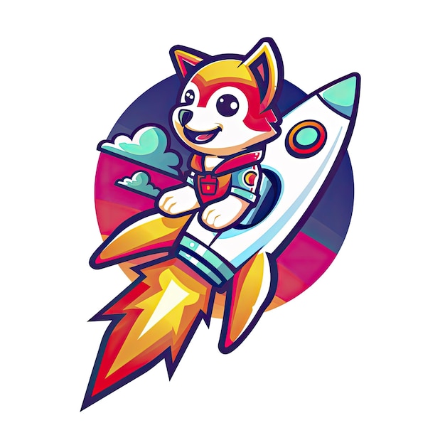 PSD a feline rocketeer holding a spacecraft