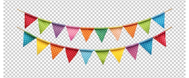 PSD festive colorful polka dot bunting