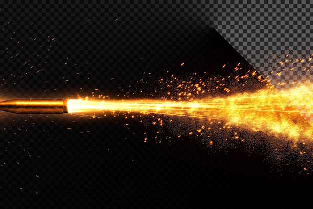 a fiery explosion with sparks and a gold background