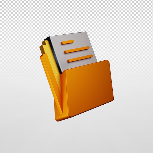 File Button 3d Rendering Icon