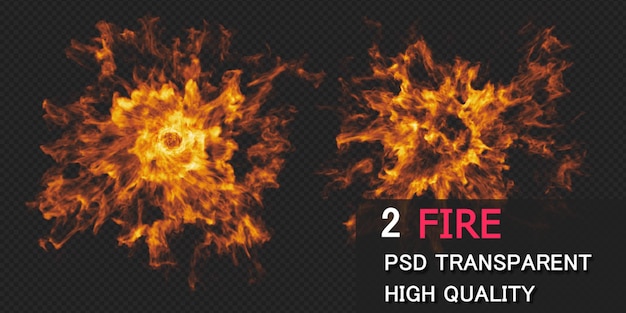 PSD fire explosion design rendering isolated  