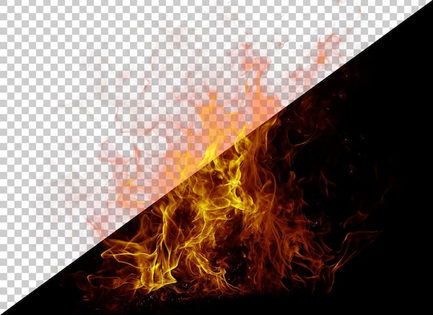 PSD fire flame isolated on a transparent background psd