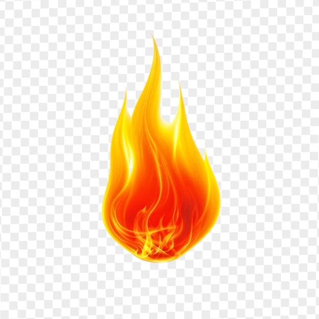 PSD fire flame on transparent background