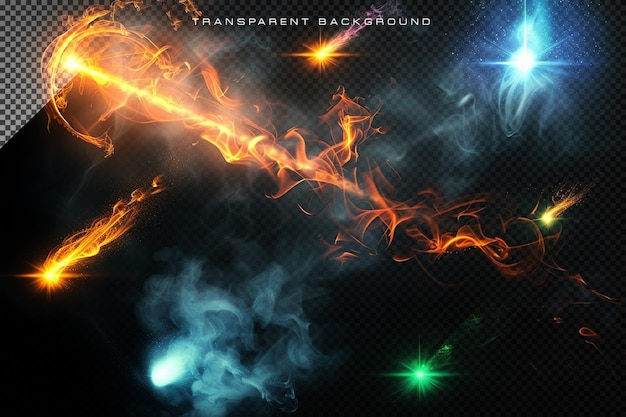 Fire flame VFX Special Effect on Transparent background