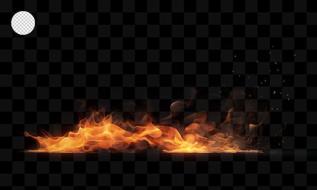 PSD fire flames on a transparent background